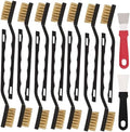 12 Pcs Mini Brass Brush Set, Brass Scratch Brush by Unknown