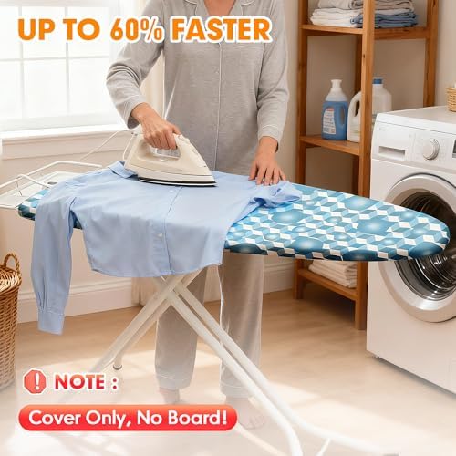 Ironing Board Cover and Pad, 18x49 Extra Wide, Scorch Resistant - Image 2