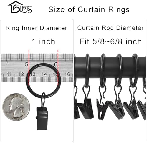 LLPJS 100 Pack Curtain Rings - Image 3