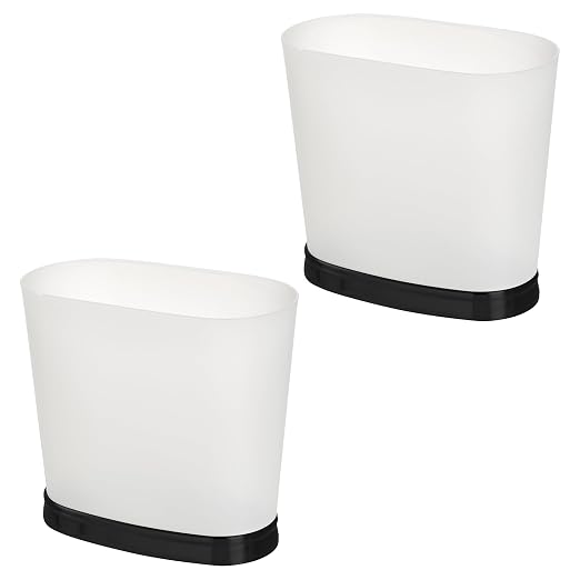 iDesign Slim Bathroom Trash Can, Small Plastic Garbage Can - Image 8