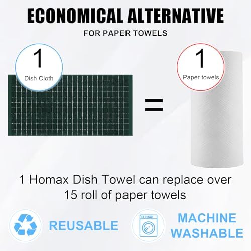 Homaxy 100% Cotton Terry Kitchen Towels, 12 Pack - Image 6