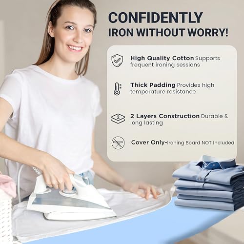 UniSimp Small Ironing Board Cover and Pad 12"x32" Small Iron Board Cover - Image 5