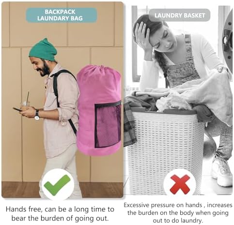 Laundry Bag Backpack, Olosar 2PCS Extra Large Travel Laundry Bag - Image 6