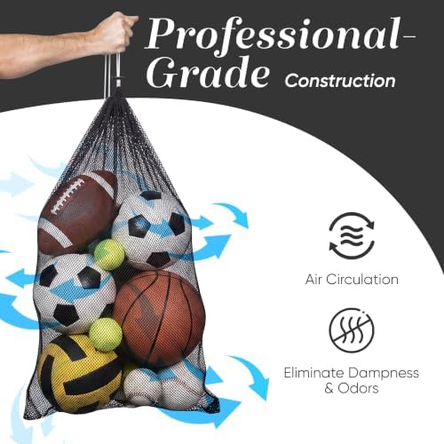 Mesh Equipment Bag, Adjustable, Cord Closure - Image 6