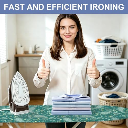 Paisley Ironing Board Cover and Pad 15x54 Inch, 100% Cotton Surface Durable - Image 7