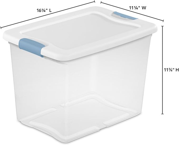 Sterilite 25 Qt Latching Storage Box, Stackable Bin - Image 2