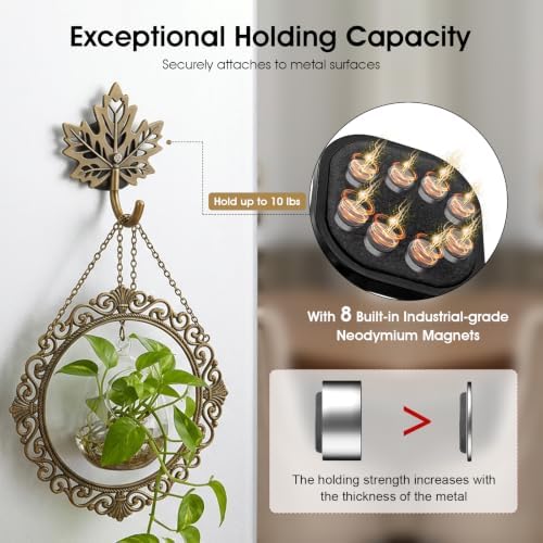 Vintage Maple Leaf Decorative Magnetic Hooks Heavy Duty, 2 Pack - Image 3