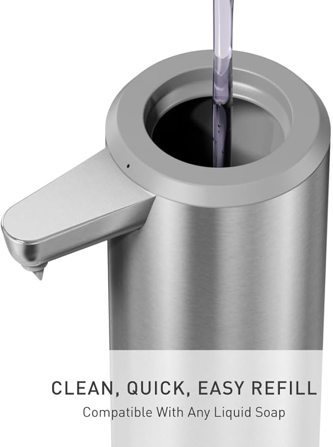 simplehuman Liquid Sensor Pump, 9 oz Automatic Soap Dispenser - Image 4