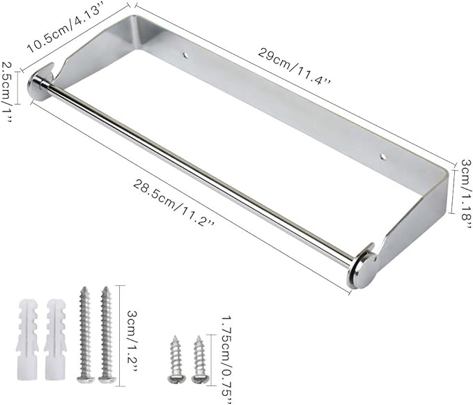 PHUNAYA Under Cabinet Paper Towel Holder Wall Mount - Image 7