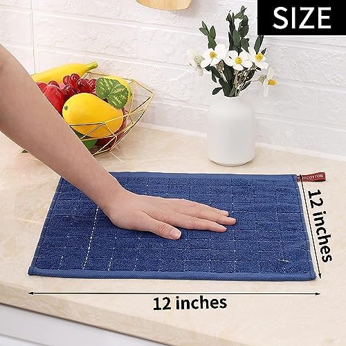 Homaxy 100% Cotton Terry Kitchen Dish Cloths, 4 Pack - Image 5