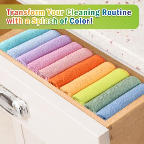 AIDEA Microfiber Cleaning Cloth, Cleaning Rags, 11.5"×11.5" - Image 3