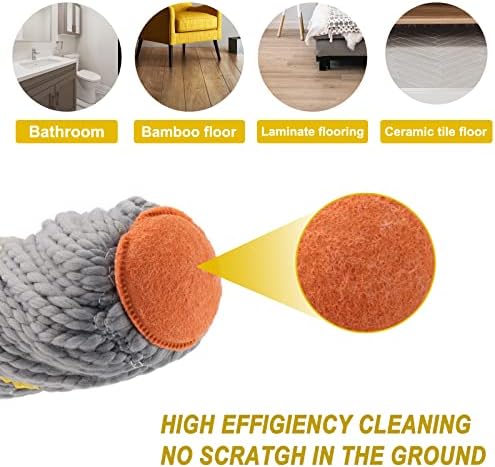 Self-Wringing Twist Mop, Microfiber Floor mop 57" Long Handle - Image 3