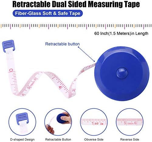 Measuring Tape Retractable, 60 Inch Soft Fabric Tape Measure - Image 3