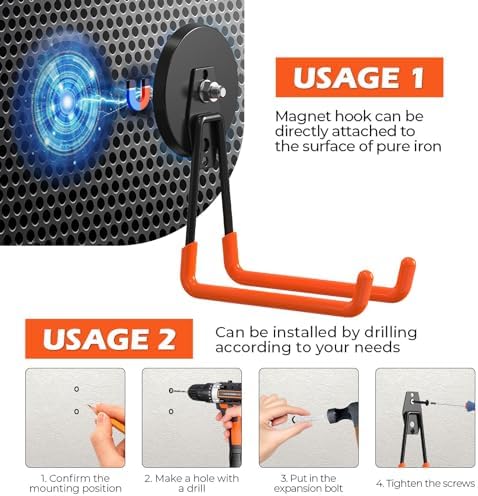 4Pcs Large Magnetic Hooks Heavy Duty Strong Magnet Hooks Heavy Duty Garage - Image 7
