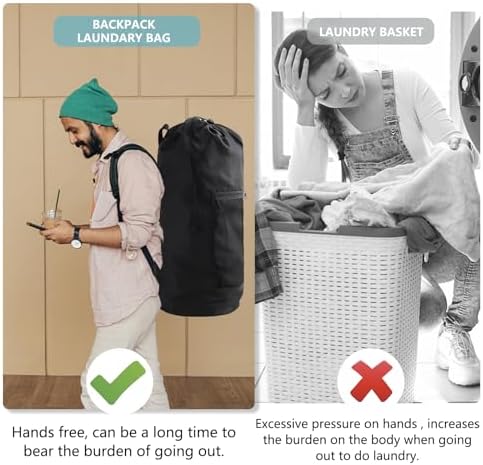 Laundry Bag Backpack, Olosar 2PCS Extra Large Travel Laundry Bag - Image 6