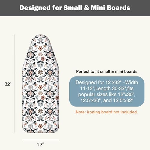 UniSimp Small Ironing Board Cover and Pad 12.5"x30" Small Iron Board Cover - Image 3