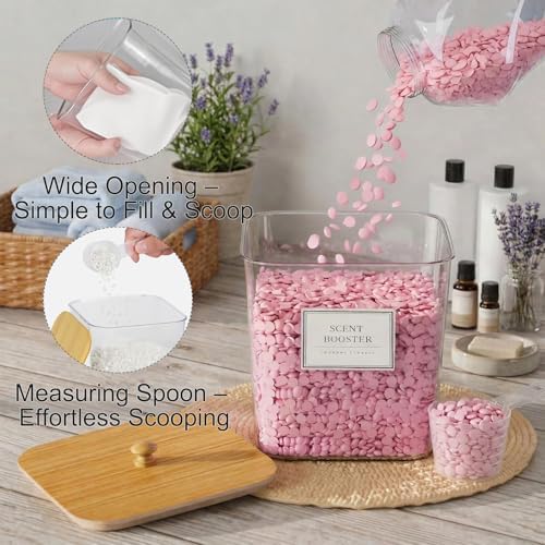 FUSHITON Laundry Pods Storage Container, 2+1 Set Clear Storage Bins - Image 2