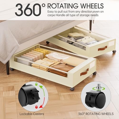 Yecaye 4 Pack Under Bed Storage - Image 3
