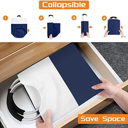 BlissTotes 90L Laundry Basket, Freestanding Collapsible Hamper - Image 6