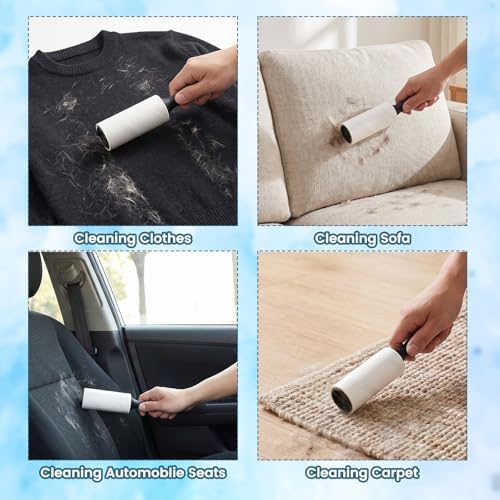 24 Rolls Compact Lint Rollers for Pet Hair Extra Sticky, Dog & Cat Hair Remover - Image 6