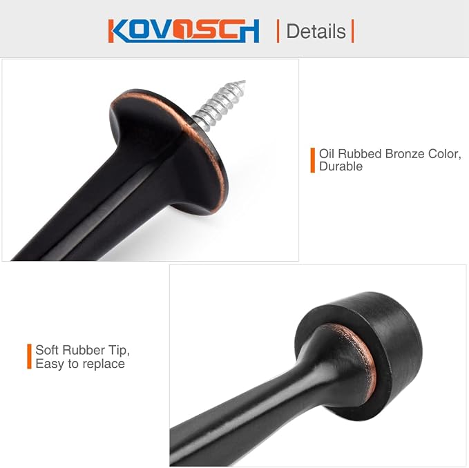 6 Pack Solid Rigid Door Stops - Image 4