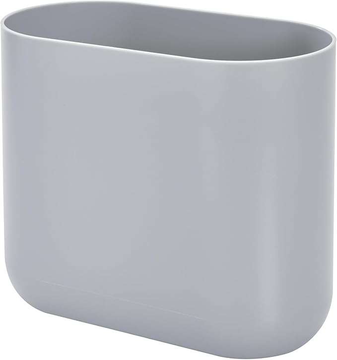 iDesign Small Slim Plastic Bathroom Trash Can - Image 9