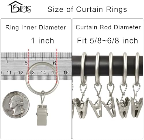 LLPJS 100 Pack Curtain Rings - Image 3
