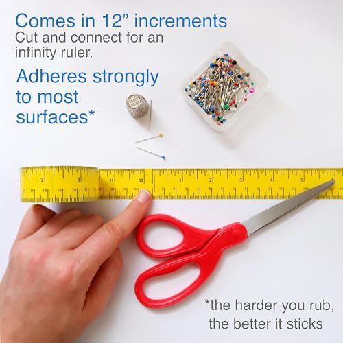 ChromaLabel 1 Inch Adhesive Measuring Tape, Removable Adhesive Measuring Tape - Image 6