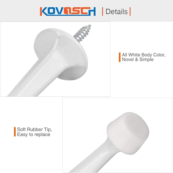 2 Pack Solid Rigid Door Stops - Image 4
