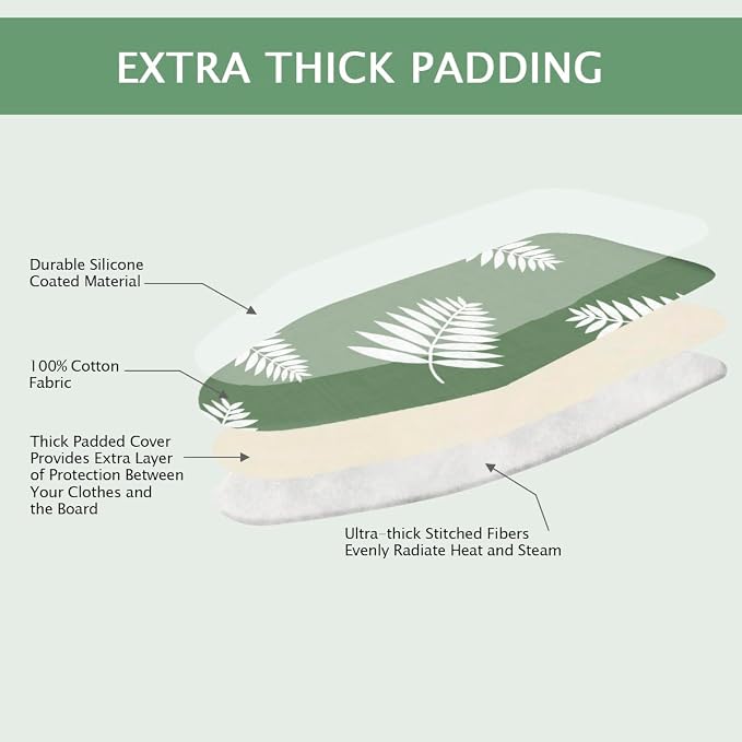SheeChung Ironing Board Cover and Pad 18"x49", Wide Ironing Board Cover - Image 5