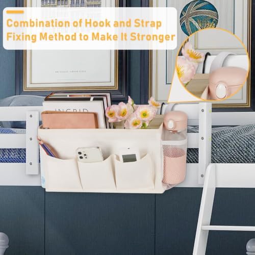 Lilithye Bedside Caddy, Bedside Storage Bag Hanging Organizer - Image 2