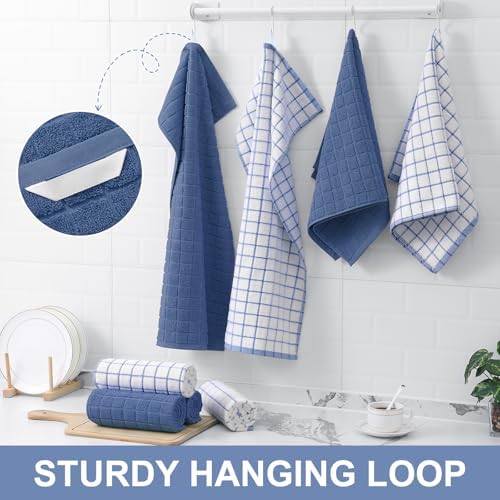 Homaxy Large Premium Cotton Kitchen Towels 16"x 28", 8 Pack - Image 6