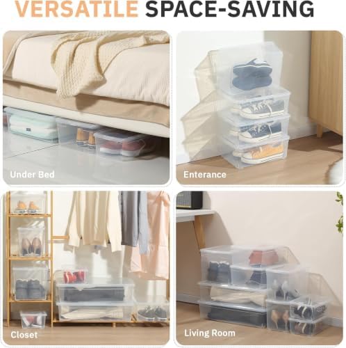 novelinks 6 Pack 6 Quart Clear Plastic Storage Bins - Image 5