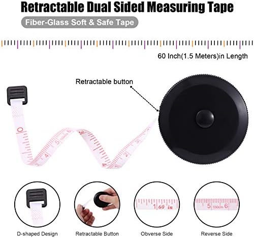 Tape Measures Retractable, Fabric Measuring Tape, 60 Inch Small Sewing Tape - Image 3