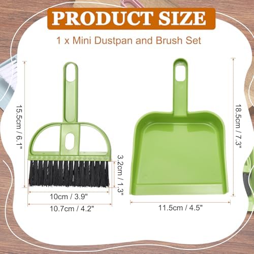 uxcell Mini Dustpan and Brush Set, Small Broom and Dustpan Set - Image 2