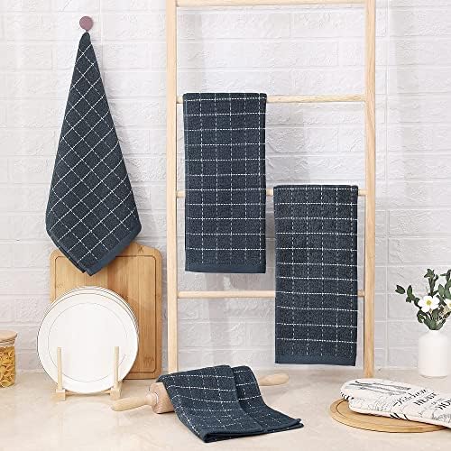 Homaxy 100% Cotton Terry Bulk Kitchen Towels, 10 Pack, Dark Grey - Image 6