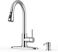 WEWE Kitchen Faucet with Soap Dispenser, Pull-Down Sprayer, Polished Chrome | by WEWE