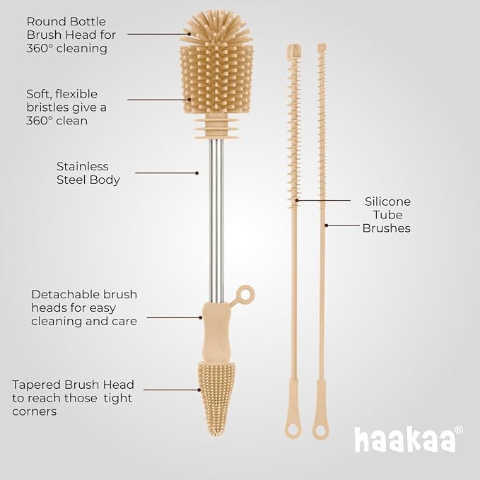 Haakaa Food-Grade Silicone Double-Ended Cleaning Brush | Household Cleaning - Image 8
