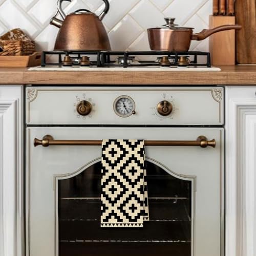Neutral Abstract Kitchen Towels, 16x24 Inches - Image 3