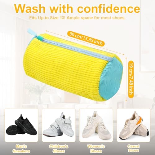 Shoe Washing Machine Bag, Reusable Sneaker Laundry Bag, 2 Pack White - Image 4