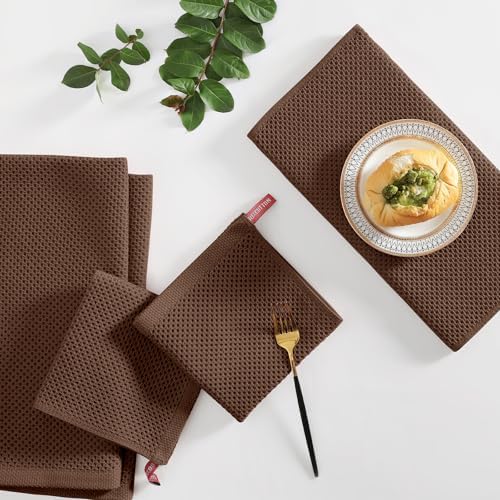Homaxy 10 Pack 100% Cotton Kitchen Towels and Dishcloths Set - Image 6