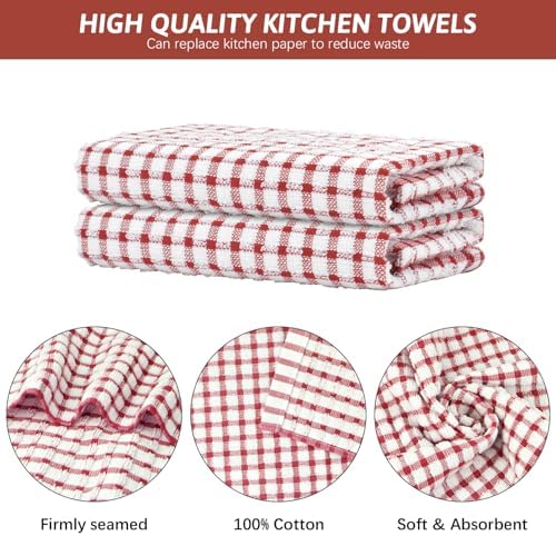 Nialnant 8 Pcs Kitchen Dish Rags, 100% Cotton Kitchen Towels - Image 4