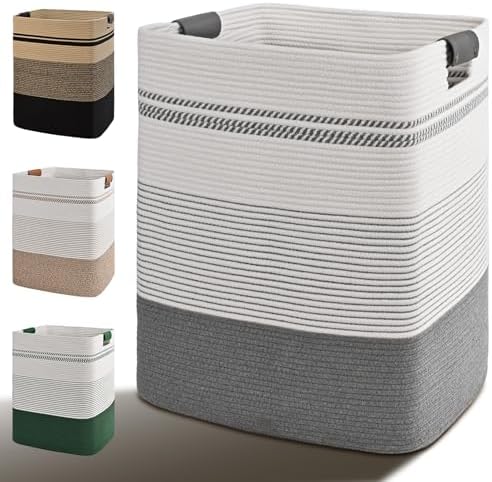 Laundry Hamper, 95L Tall Laundry Basket by Degeyoyo
