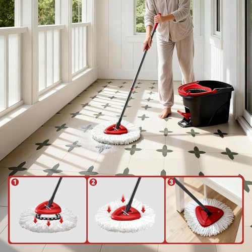6 Pack Microfiber mop Head Replacements, Compatible - Image 4