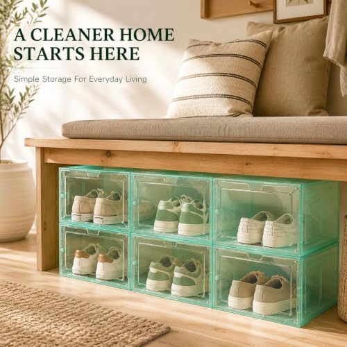 1 Pack Green Stackable Shoe Box - Image 5