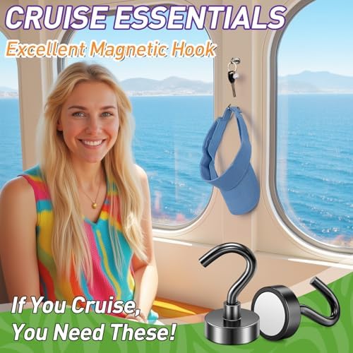 80 Pack Magnetic Hooks for 2026 Cruise Cabins Beach Vacation 30lbs+ Heavy Duty - Image 4