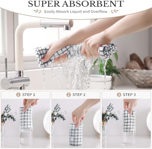 Homaxy 12 Pack Terry Kitchen Dish Cloths - Image 4