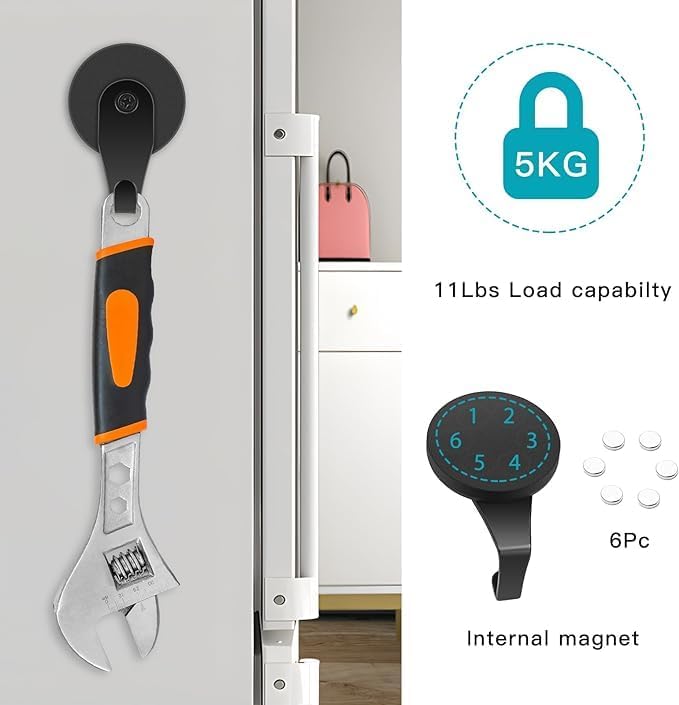Magnetic Wreath Hanger Heavy Duty Magnet Hook Holds up to 11lbs - Image 5