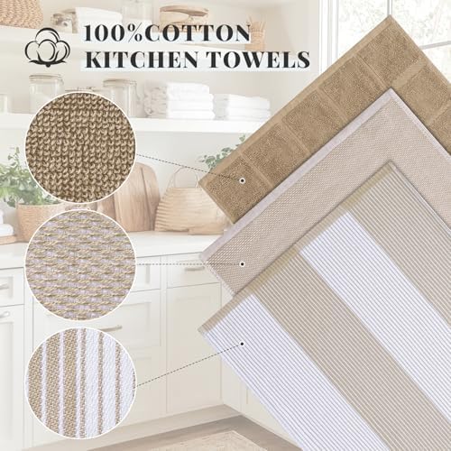 Homaxy 9 Pack Cotton Terry Premium Kitchen Towels, 18 x 28 in - Image 2