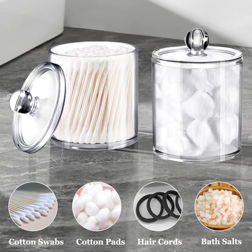 SheeChung 4 Pack Clear Acrylic Qtip Holder - Image 5